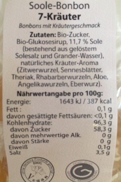 Soole -Salz Bonbon 7-Kräuter
