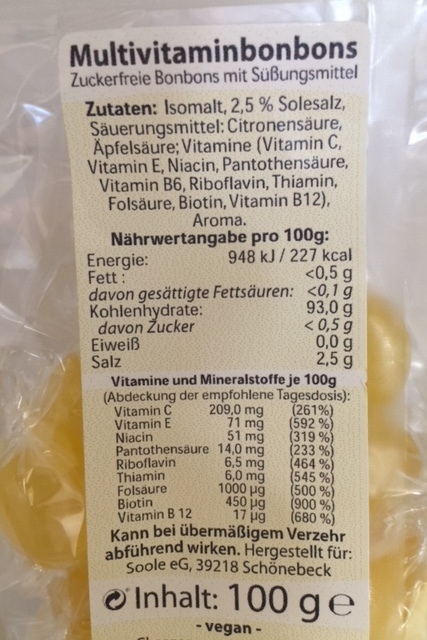 Soole-Salz Bonbon Vitamin (Zitrone)