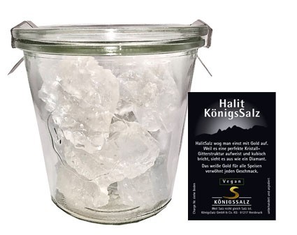 Halit-Salz-Kristalle 500g im Glas